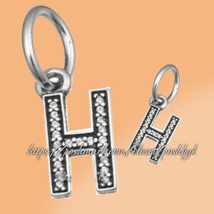 PANDORA Initial Letter H Charm 791320CZ
